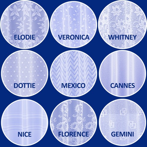 White net curtains slot - white,