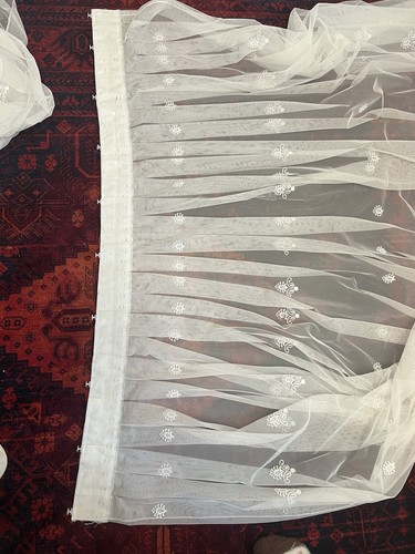 White sheer net curtain - curtain, 116