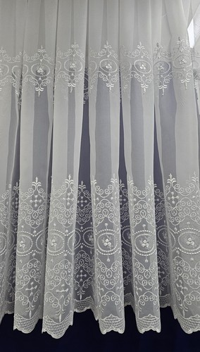 White lace cheap net - white,