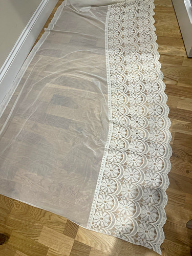 Pair white sheer - pair,