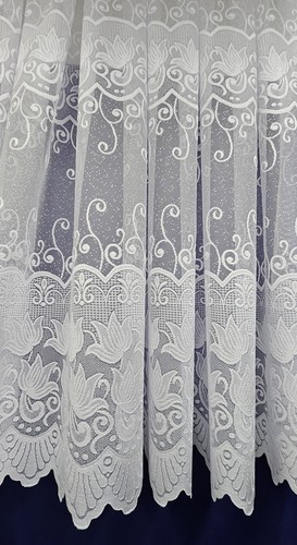 White lace cheap net - white, curtains