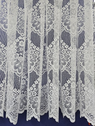 White lace cheap net curtains - white,