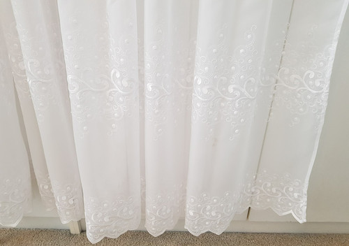Net curtain white pretty - curtain,