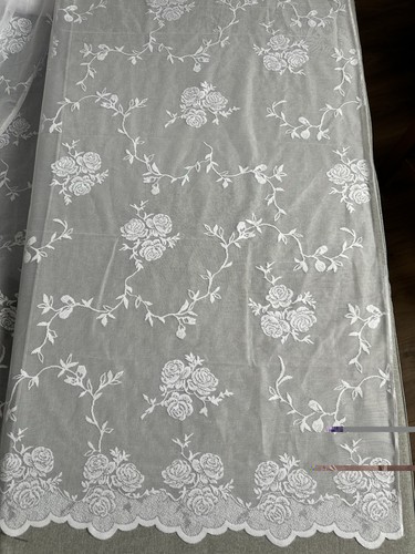White floral net - net, 6,5