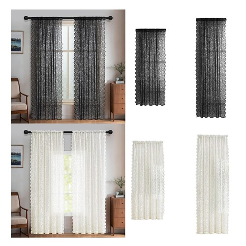 Net curtain floral patterned - floral,