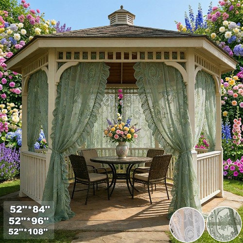 Floral frill voile - floral,